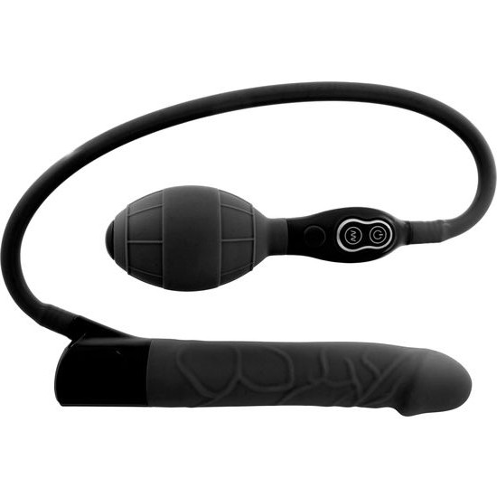 nafukovací dildo - kolík s vibracemi